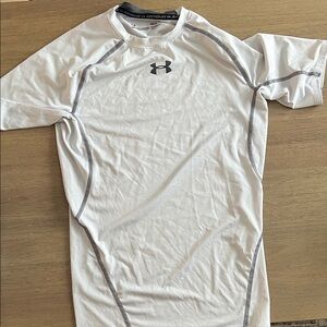 Under Armour White and Gray Performance Tee